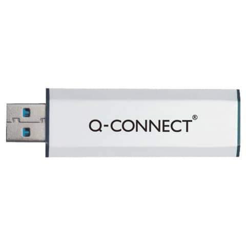 Chiavetta USB Q-Connect Super Speed 3.0 argento/nero 16 GB KF16369